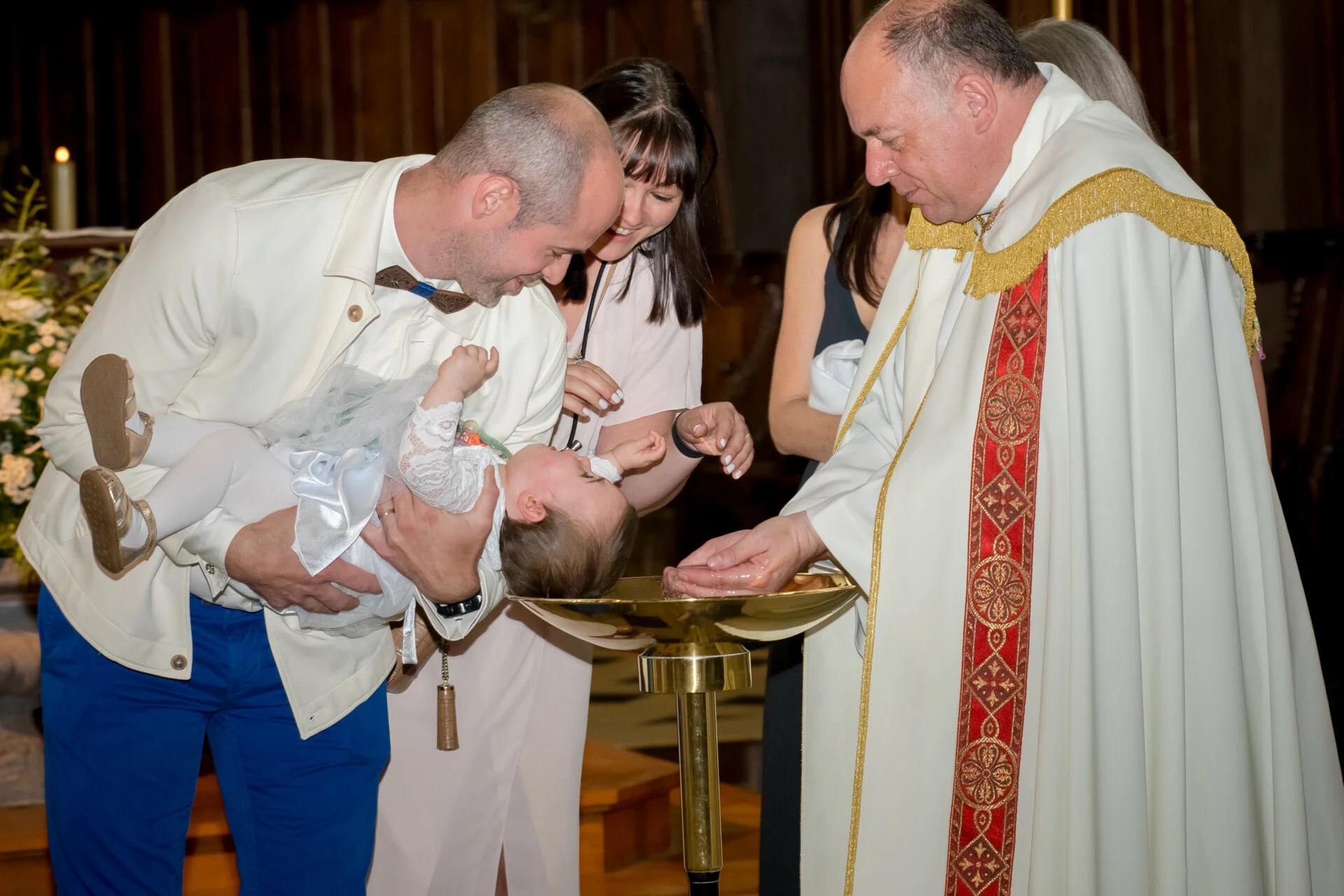 Cérémonie Baptême enfant église sainte Catherine à Honfleur