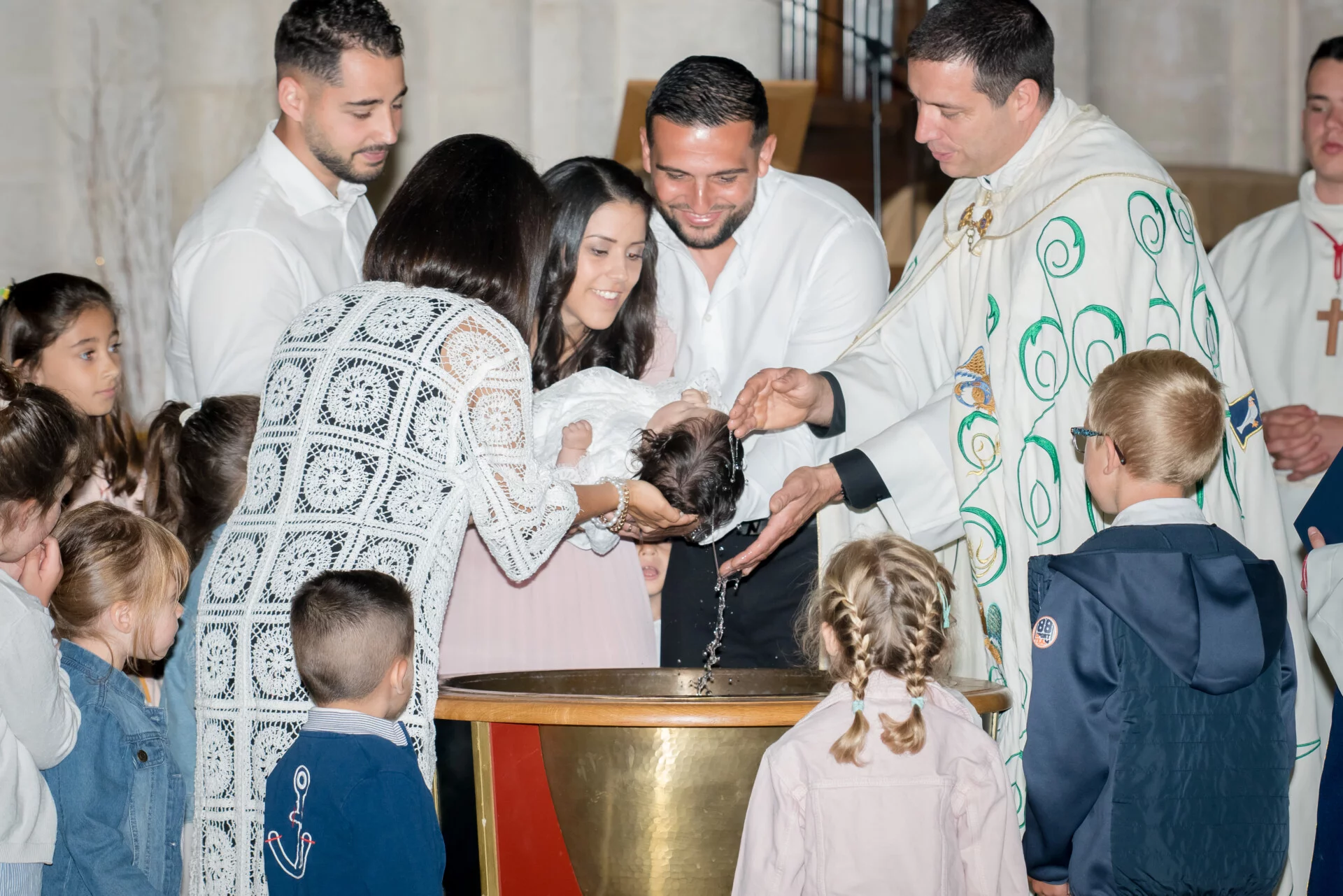 Cérémonie Baptême enfant Abbaye Saint-Georges de Boscherville