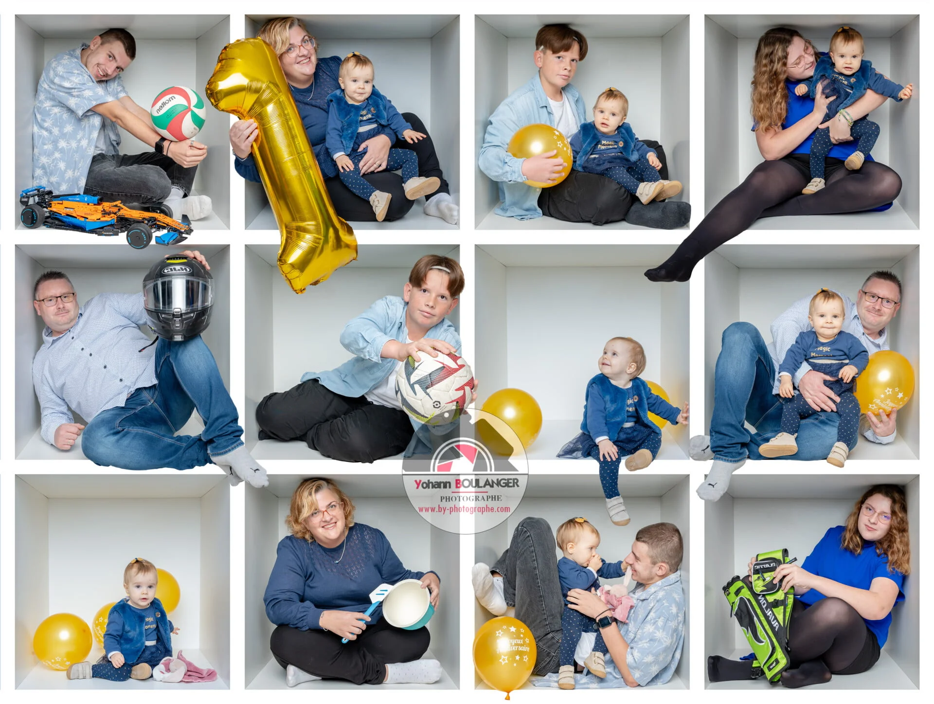 Family Box photo de famille originale en studio Photographe sur Rouen Normandie