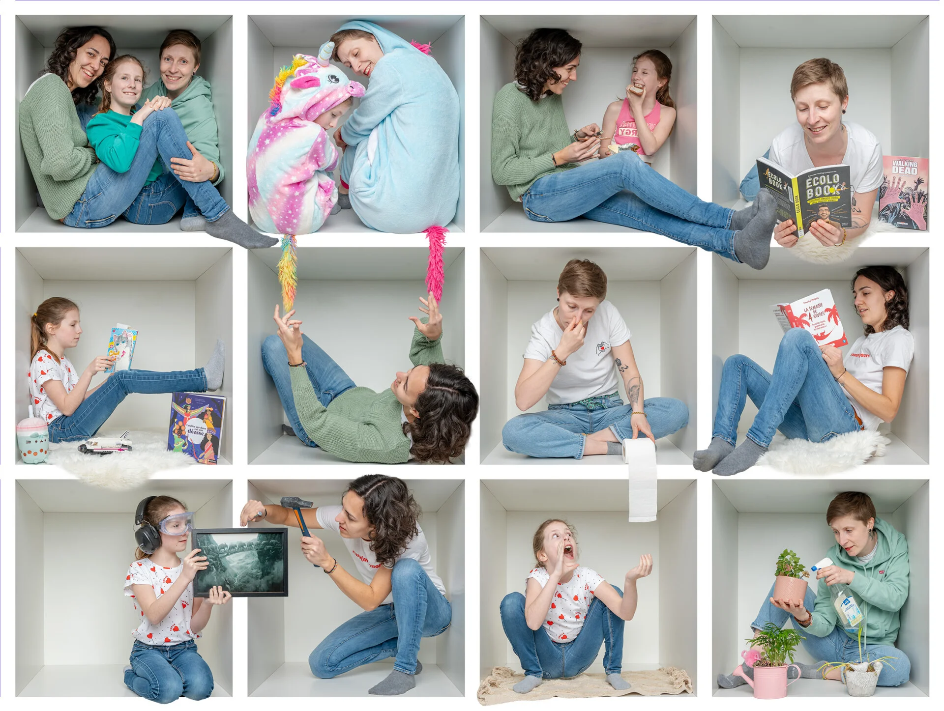 Family Box photo de famille originale en studio Photographe sur Rouen Normandie