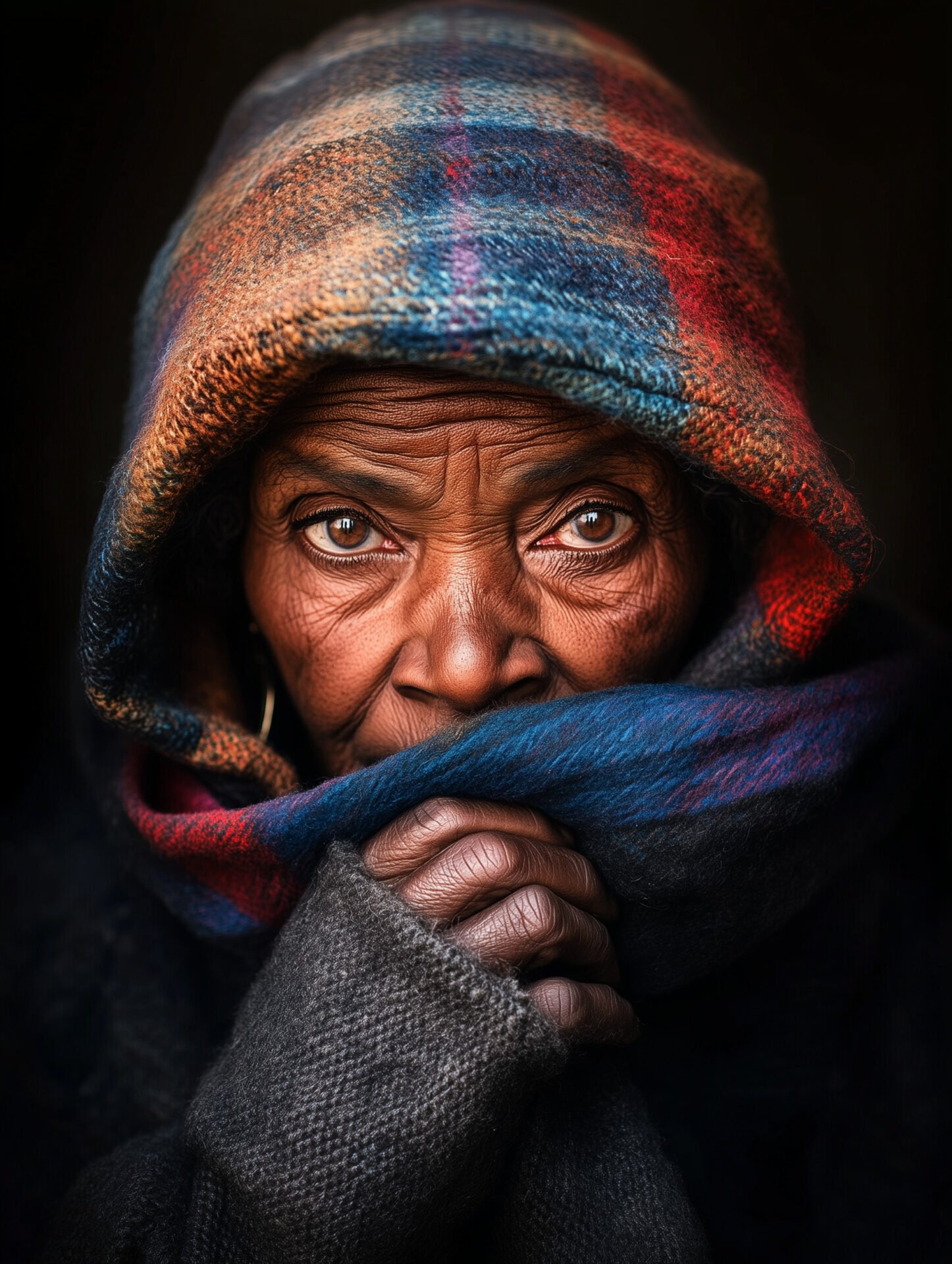 u4431411362_Ultra-detailed_portrait_of_an_elderly_black_woman_w_d3656374-404f-4ad4-990b-f0d92eac543e Photo portrait professionnel