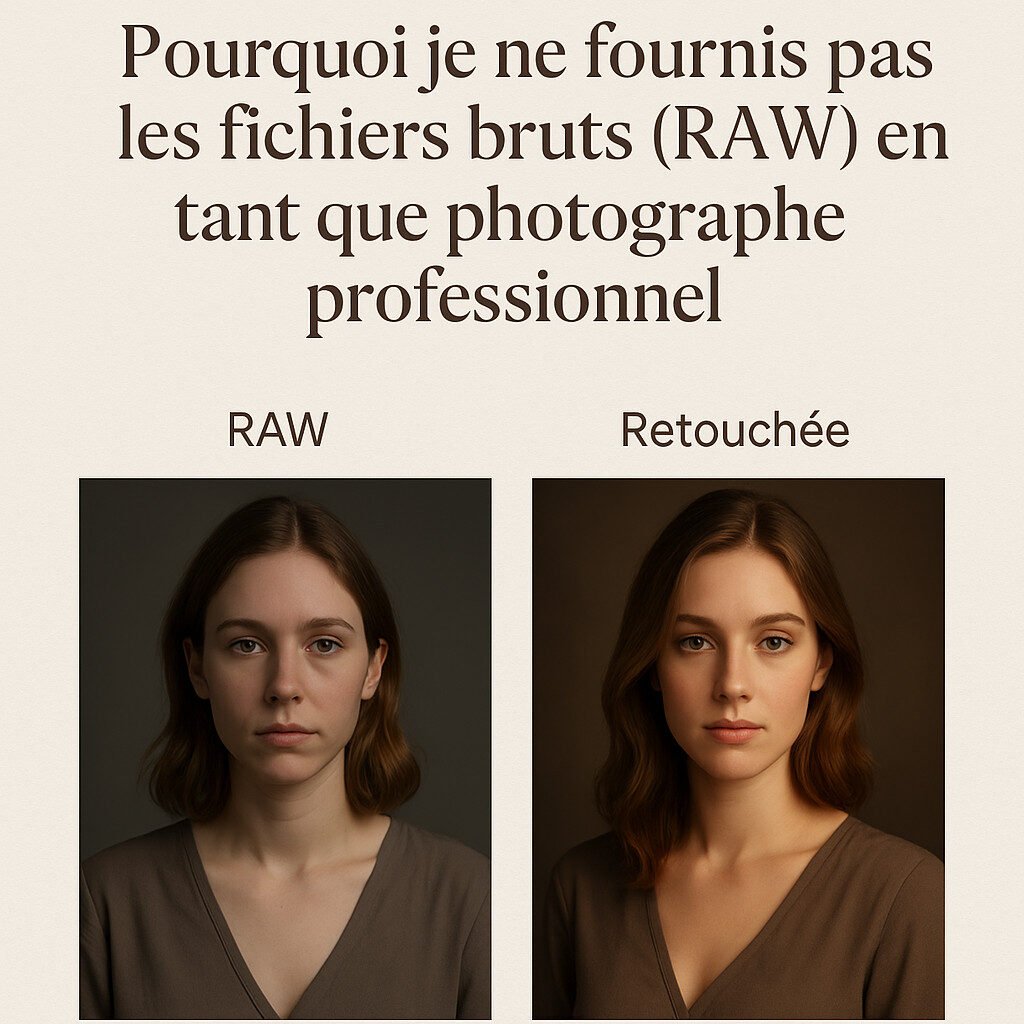 Est-ce que je peux avoir les fichiers « Bruts », les photos non retouchées ?